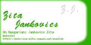 zita jankovics business card